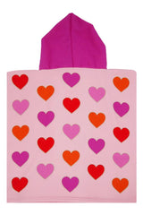 ACCAPPATOIO MICROFIBRA BAMBINO  ROSA PONCHODREAMY CCEURS COMPTOIR DE LA PLAGE 