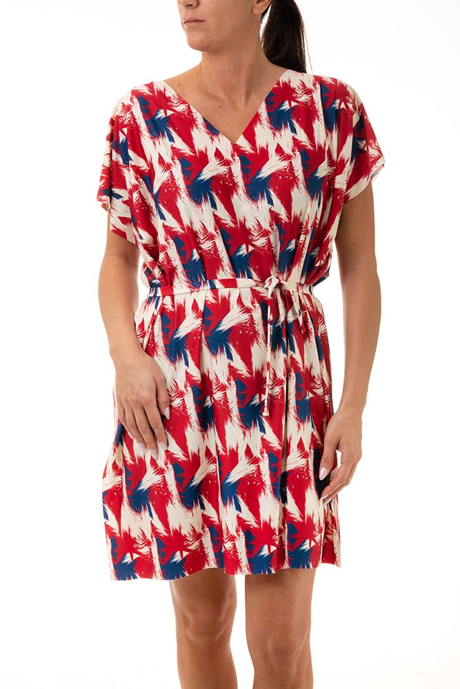 KAFTANO DONNA  ROSSO/BLU CLEO CILE BE BEACH 