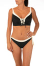BIKINI BRASSIERE COPPA DD NERO/PANNA B122 01 02 BERNE' MABEL 