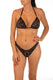 BIKINI Donna PIN UP TRIANGOLO  slip brasiliana Nero