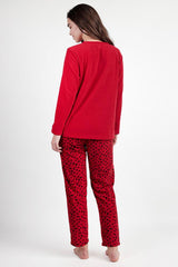 PIGIAMA DONNA ROSSO DISNEY 63671 MICROPOLAR DALMATIANS DISNEY 