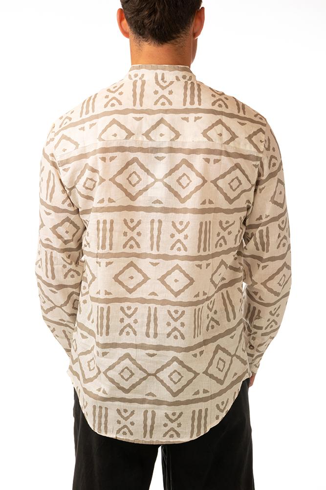 MAGLIA CAMICIA UOMO  BIANCO COREANALINO MAURITIAOFFWHITE TOOCO 