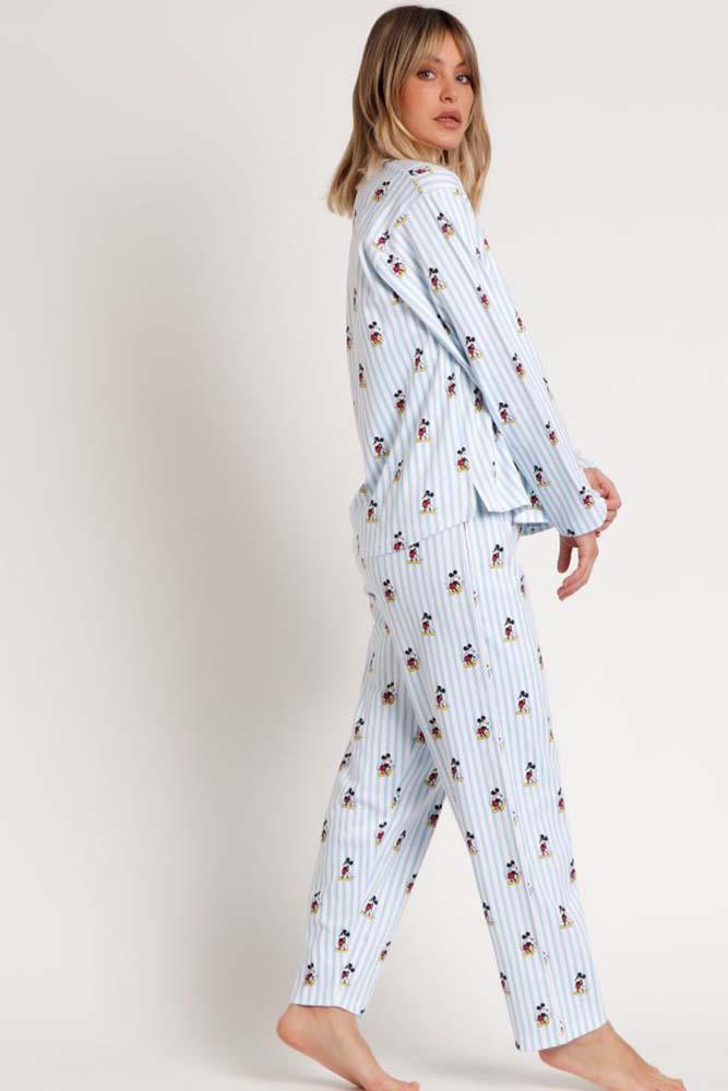 PIGIAMA AUTUNNO/INVERNO DONNA  CELESTE