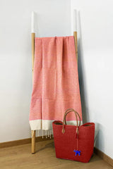 TELO MARE COTONE UNISEX  ARANCIO ATHENA ORANGE COMPTOIR DE LA PLAGE 