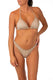 BIKINI Donna PIN UP TRIANGOLO  slip brasiliana Beige