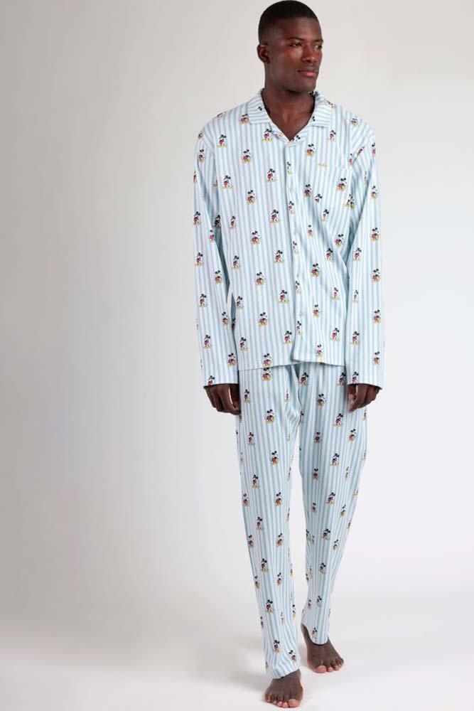 PIGIAMA AUTUNNO/INVERNO UOMO  CELESTE 62229 CELESTE DISNEY 