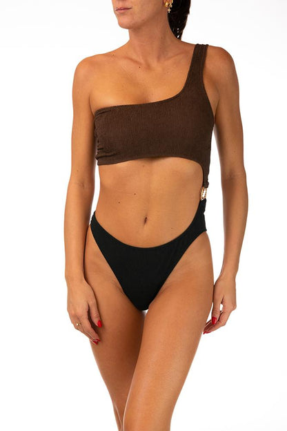 INTERO Donna ME FUI MODA  slip brasiliana Marrone/nero