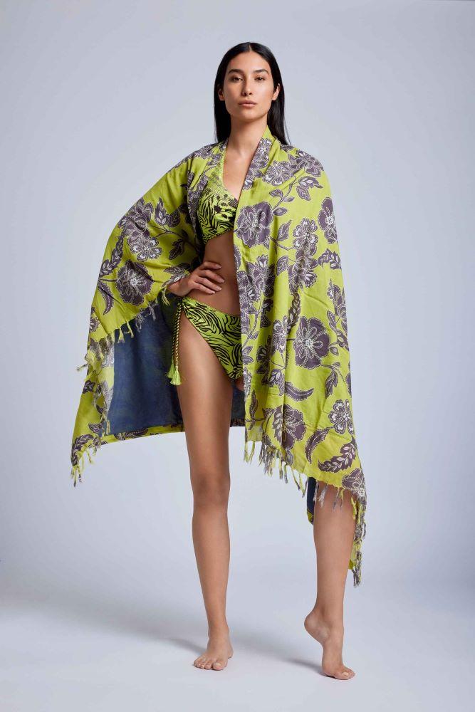 TELO MARE COTONE DONNA  VERDE