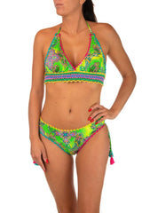 BIKINI TRIANGOLO DONNA  VERDE E16 D03 20 VERDE LAETITIA BEACHWEAR 