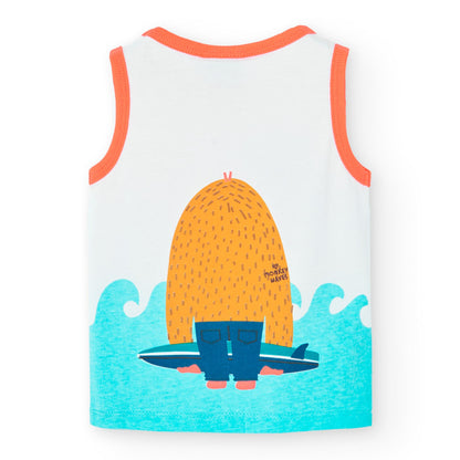 MAGLIA Bambino BOBOLI CANOTTA   Azzurro