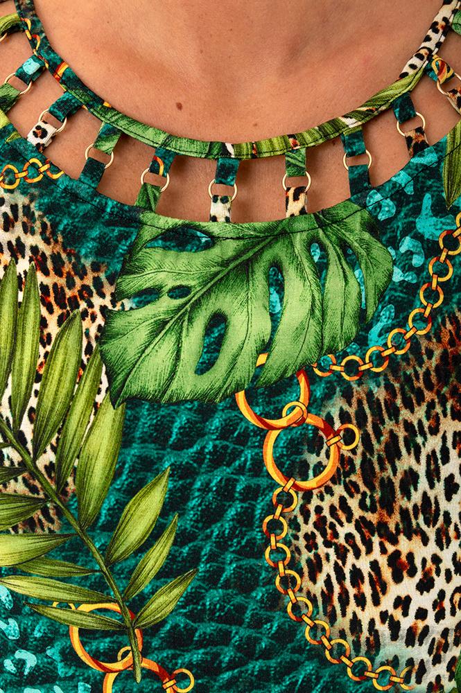 ABITO DONNA  VERDE C3166 652 910 CHARMLINE 