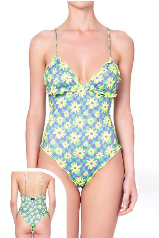 INTERO Donna FXXK Imbottito  slip brasiliana Verde