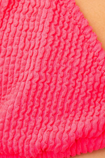 BIKINI BAMBINA FXXK TRIANGOLO  slip regolare Fucsia