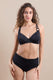 BIKINI Donna MARETTE FERRETTO Coppa D slip Alto Nero