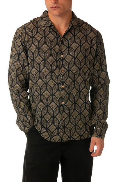 MAGLIA CAMICIA UOMO  BIANCO LSH PARGOBLACK TOOCO 