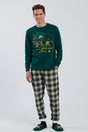 PIGIAMA UOMO  VERDE 6425 FOGLIE HAPPY PEOPLE 