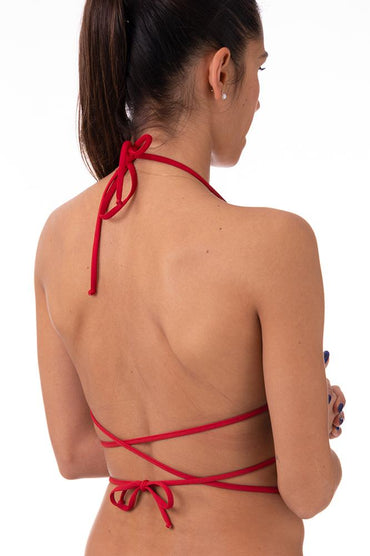 MIX REGGISENO TRIANGOLO DONNA  ROSSO SCURO EMLYTU REDV BE BEACH 