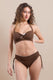 BIKINI Donna LUISA MARIA LUGLI BRASSIERE Coppa C slip coprente Marrone/avorio