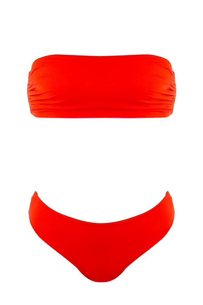 BIKINI Donna FISICO FASCIA  slip coprente Arancio