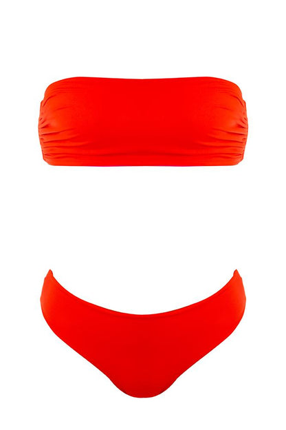 BIKINI Donna FISICO FASCIA  slip coprente Arancio