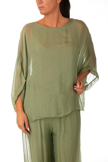 MAGLIA DONNA  VERDE BLUSA LUX VERDE KARAKORUM 