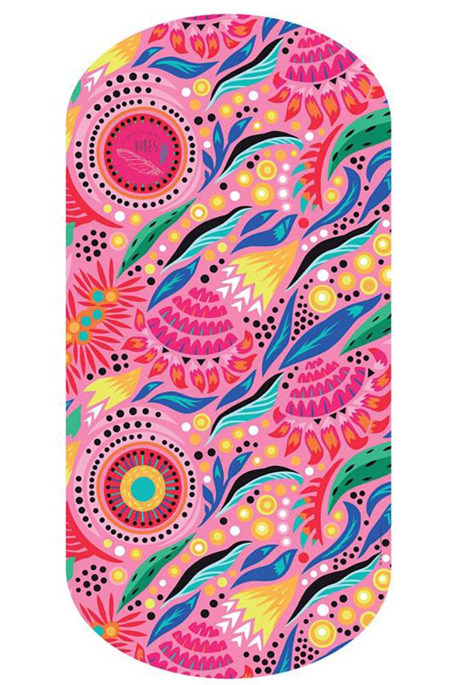 TELO MICROFIBRA UNISEX  ROSA EVERGREEN MOSAICO ROSA VIBES 