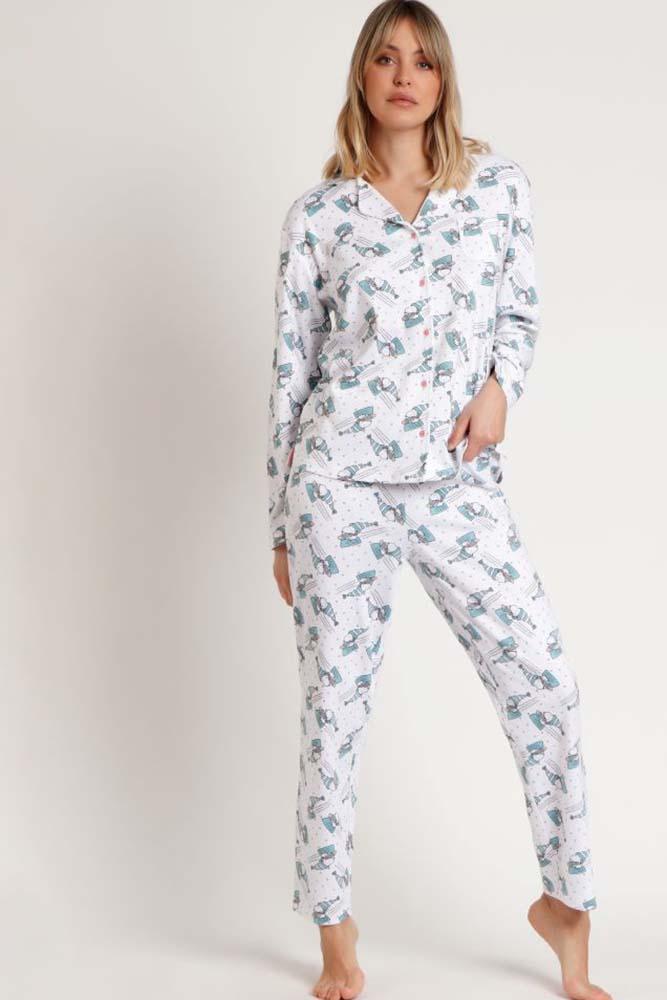 PIGIAMA AUTUNNO/INVERNO DONNA  BIANCO