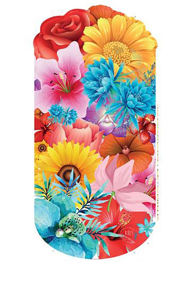 TELO MICROFIBRA UNISEX  ROSSO EVERGREEN FLOWERS VIBES 