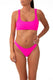 BIKINI Donna SUN 68 BRASSIERE  slip regolare Fucsia