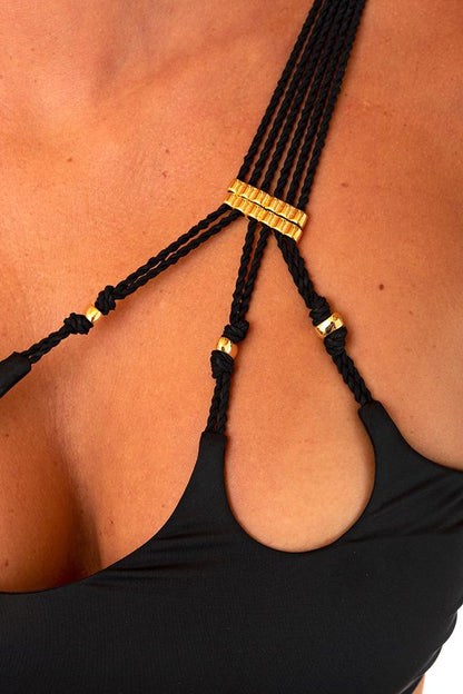 BIKINI FASCIA DONNA  NERO V5149T-5149B FAPR MISS BIKINI 