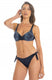BIKINI Donna PIN UP BRASSIERE  slip con fiocchi Blu
