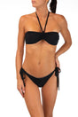 BIKINI Donna CINZIA CORTESI FASCIA  slip con fiocchi Nero