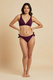 BIKINI Donna DNUD TRIANGOLO  slip con fiocchi Prugna