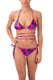 BIKINI Donna TOOCO TRIANGOLO  slip brasiliana con lacci Viola