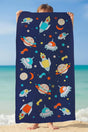 TELO MARE MICROFIBRA BAMBINO  BLU DREAMY GALAXY COMPTOIR DE LA PLAGE 