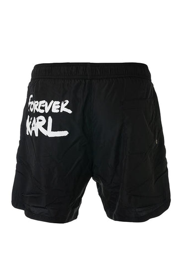 BOXER Uomo KARL LAGERFELD con elastico  LUNGO Nero