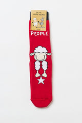 CALZINI BAMBINI ROSSO 6866 NATALE HAPPY PEOPLE 