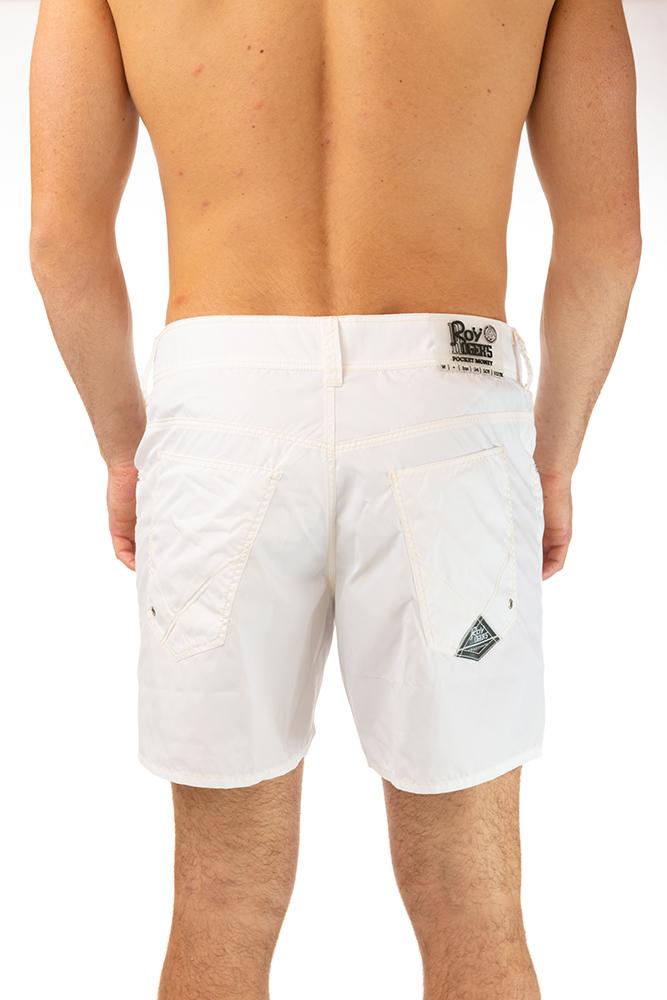 BOXER PIATTO UOMO  BIANCO NEWBEACH 021OFFWHITE ROY ROGER'S 