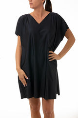 KAFTANO DONNA  NERO CLEO SUM NERO BE BEACH 