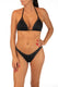 BIKINI Donna PIN UP TRIANGOLO  slip brasiliana Nero
