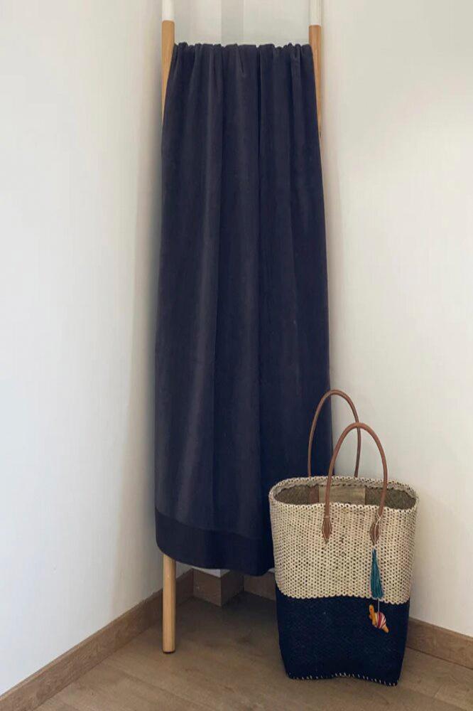 TELO MARE UNISEX COMPTOIR DE LA PLAGE SPUGNA   Blu navy