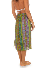 PAREO DONNA  VERDE PAREO A 21 VERDE LAETITIA BEACHWEAR 