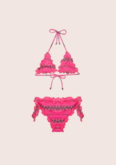 BIKINI TRIANGOLO BAMBINA  FUCSIA