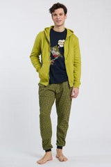 PANTALONE UOMO VERDE/BLU 6813 BLU HAPPY PEOPLE 