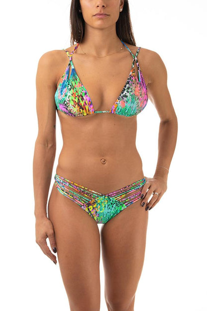 BIKINI TRIANGOLO DONNA  ANIMALIER 787I21 205 ANIMALIER LULI FAMA 
