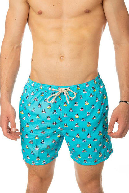 BOXER Uomo MC2 SAINT BARTH con elastico  CORTO Azzurro