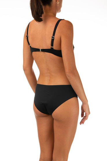 BIKINI Donna MARETTE FERRETTO  slip coprente Nero