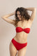 BIKINI Donna FISICO FASCIA  slip coprente Rosso