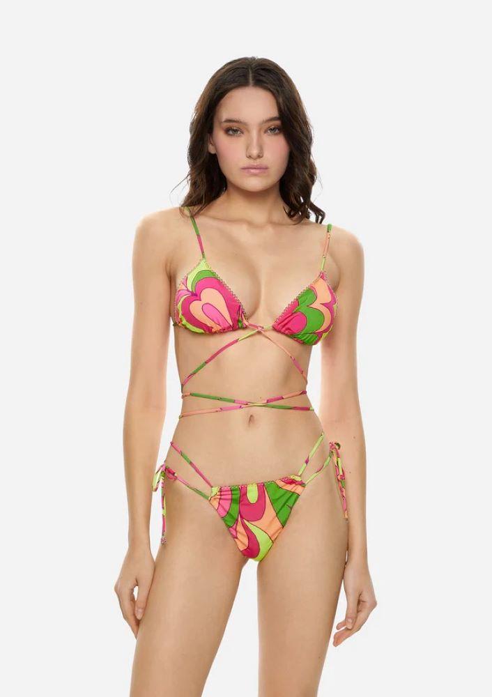 BIKINI Donna ME FUI TRIANGOLO  slip con fiocchi Fucsia