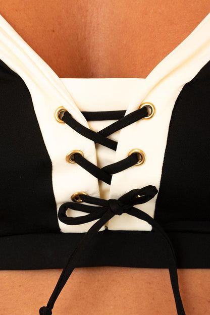 BIKINI BRASSIERE COPPA DD NERO/PANNA B122 01 02 BERNE' MABEL 